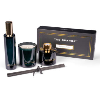 Ted Sparks Candle, Diffuser & Room Spray Gift Set – Bamboo & Peony
